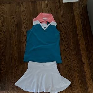 Girls golf/tennis skirt and top both size S.
